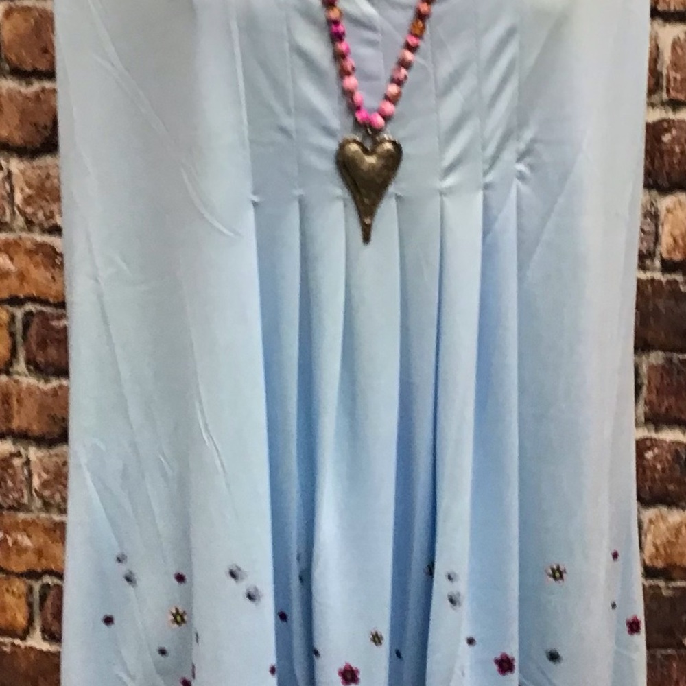 Light blue floral tunic